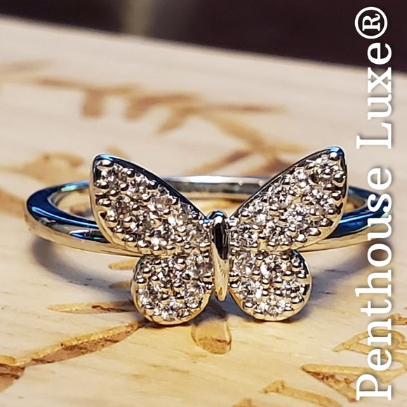 FINAL RESTOCK!! Dainty Silver Butterfly Ring - Picture 2 of 3